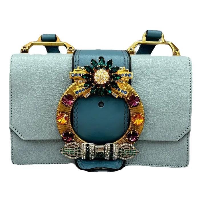 Miu Lady leather crossbody bag