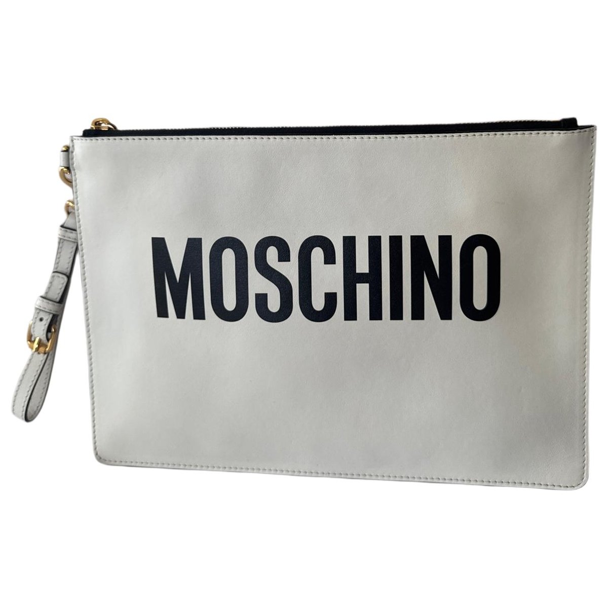 Leather clutch bag