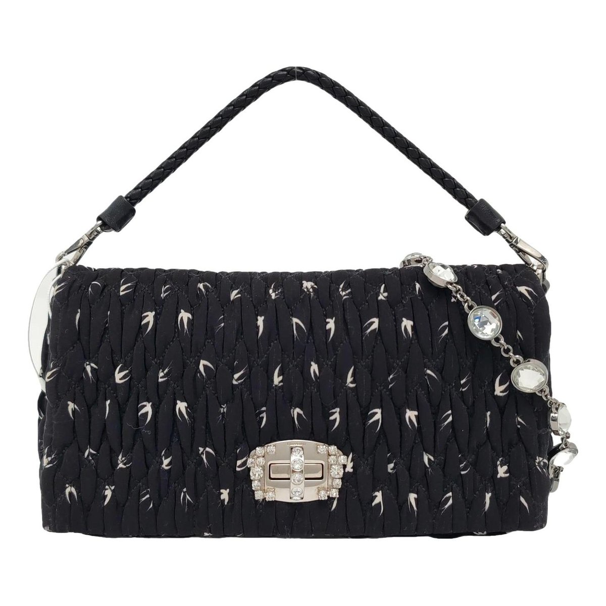 Miu Crystal cloth handbag