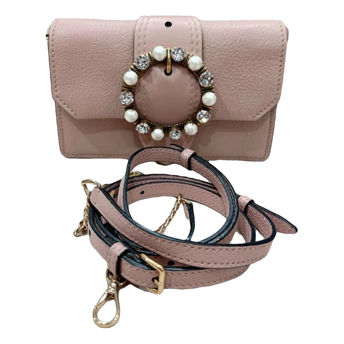 Miu Lady leather handbag