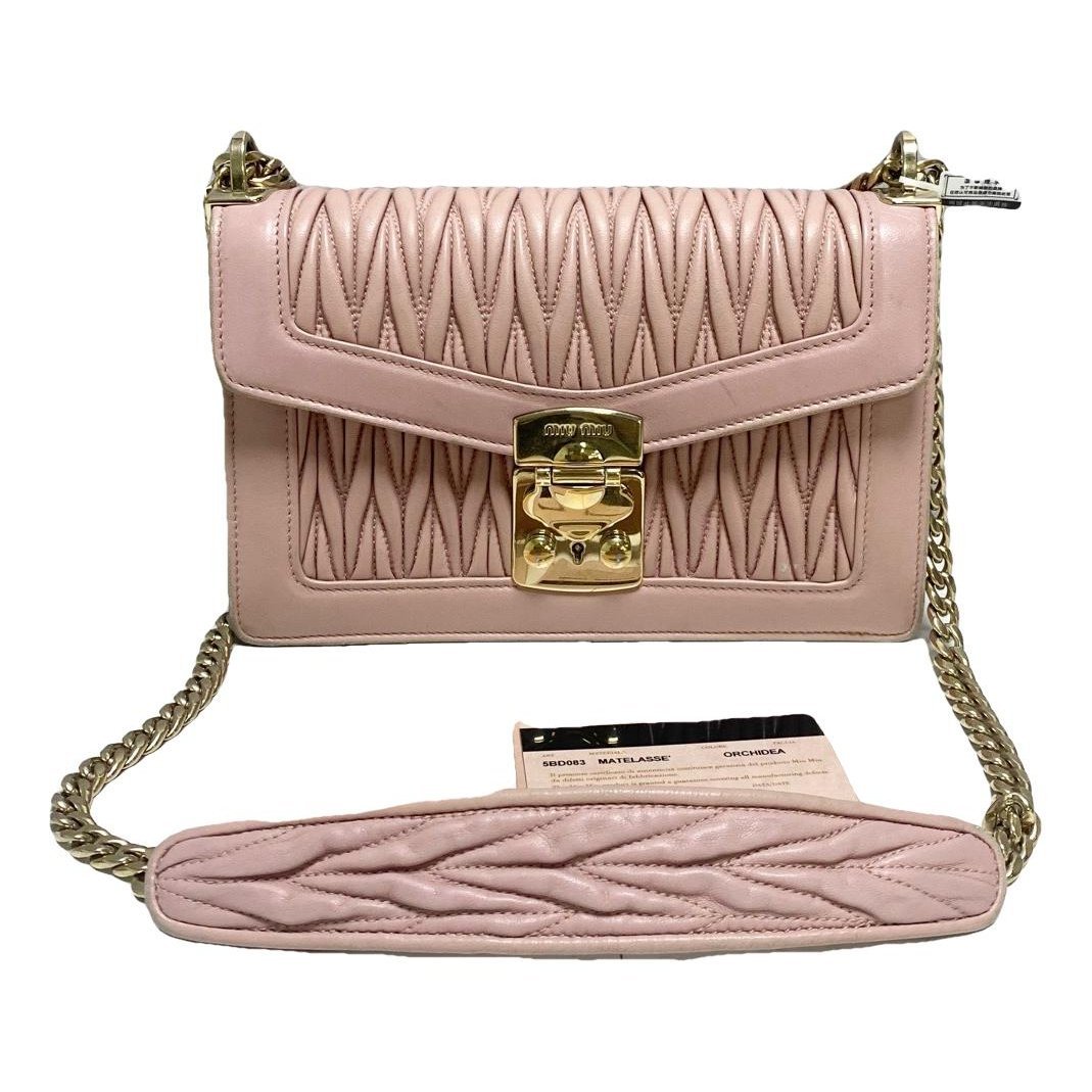 Miu Confidential leather handbag