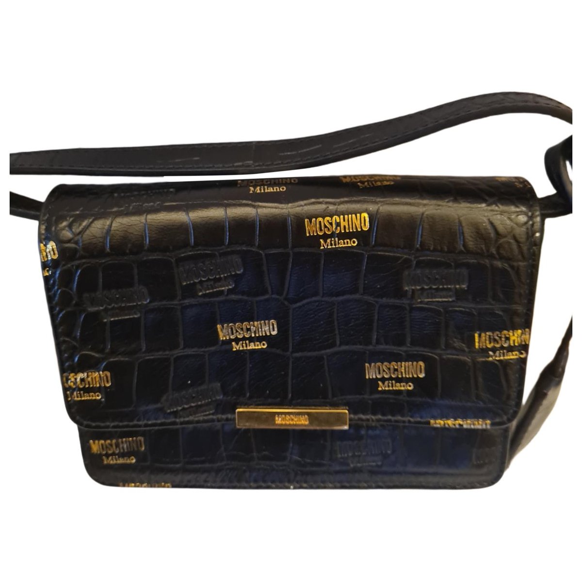 Leather clutch bag