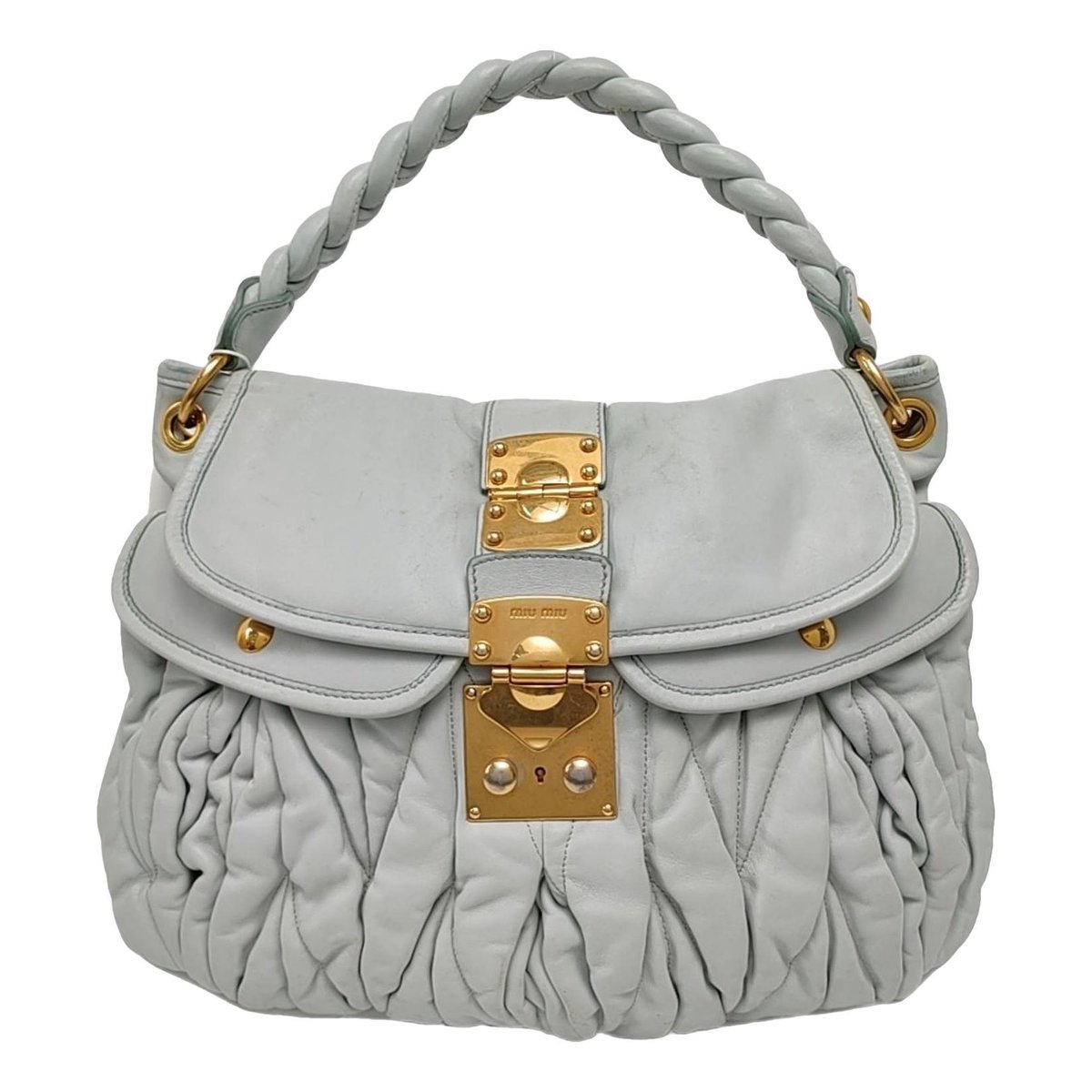 Coffer leather handbag
