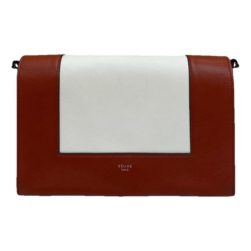 Frame leather handbag