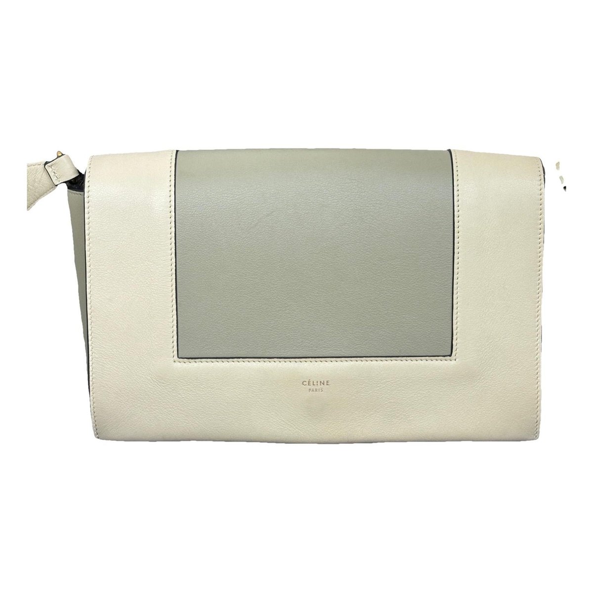 Frame leather handbag