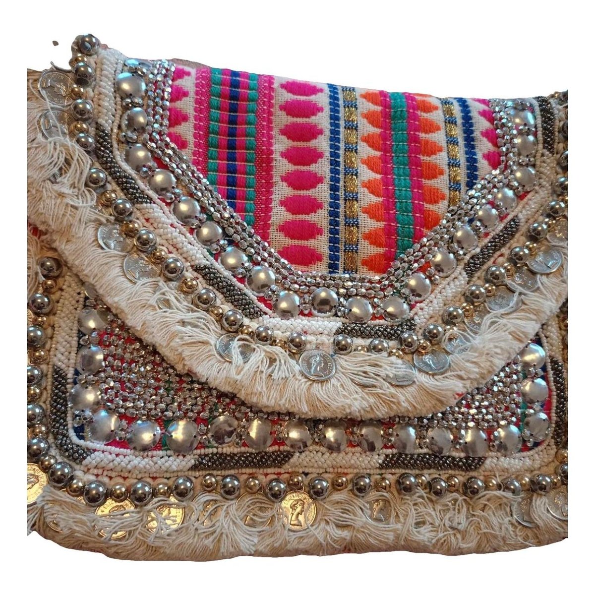 Crochet cashmere handbag