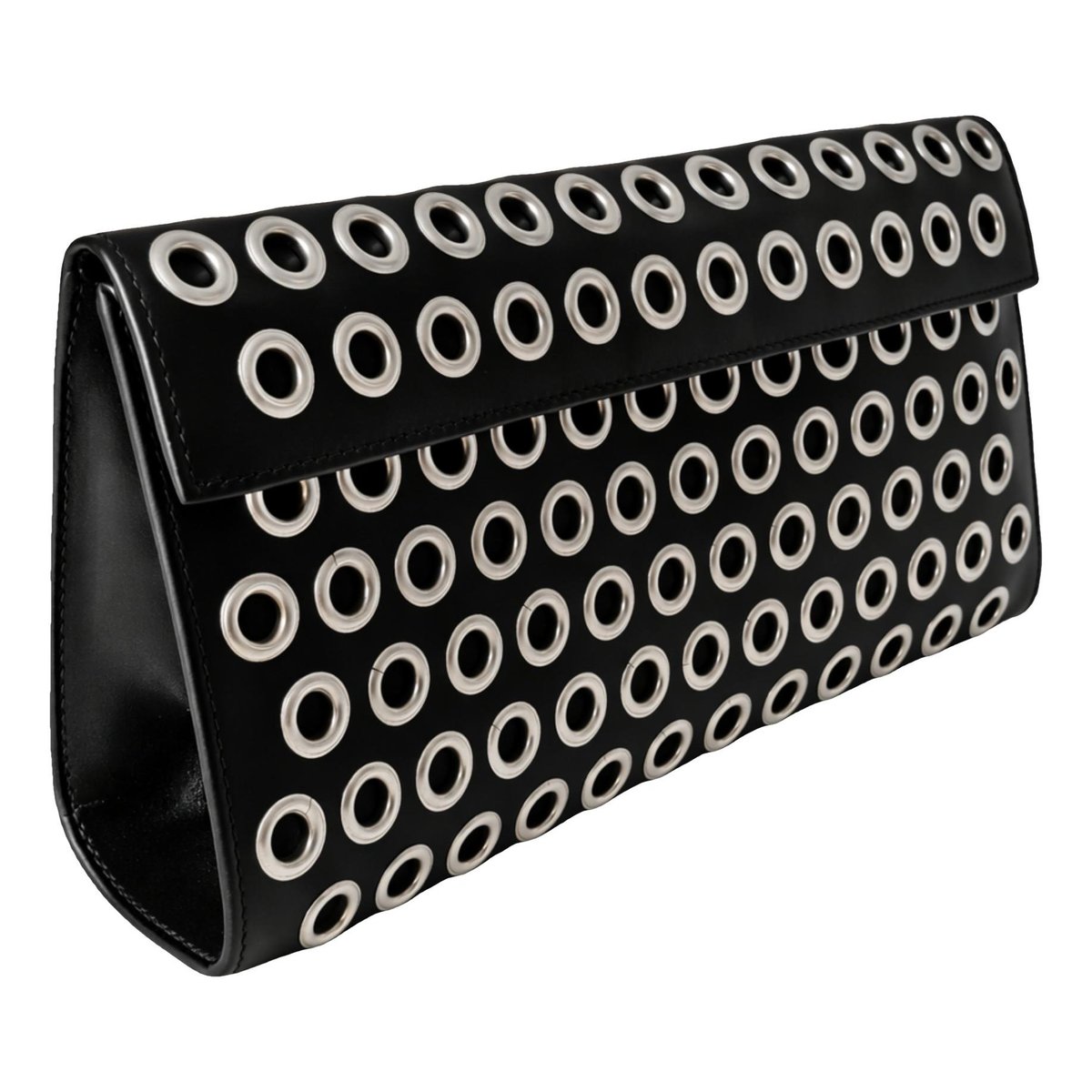 Leather clutch bag