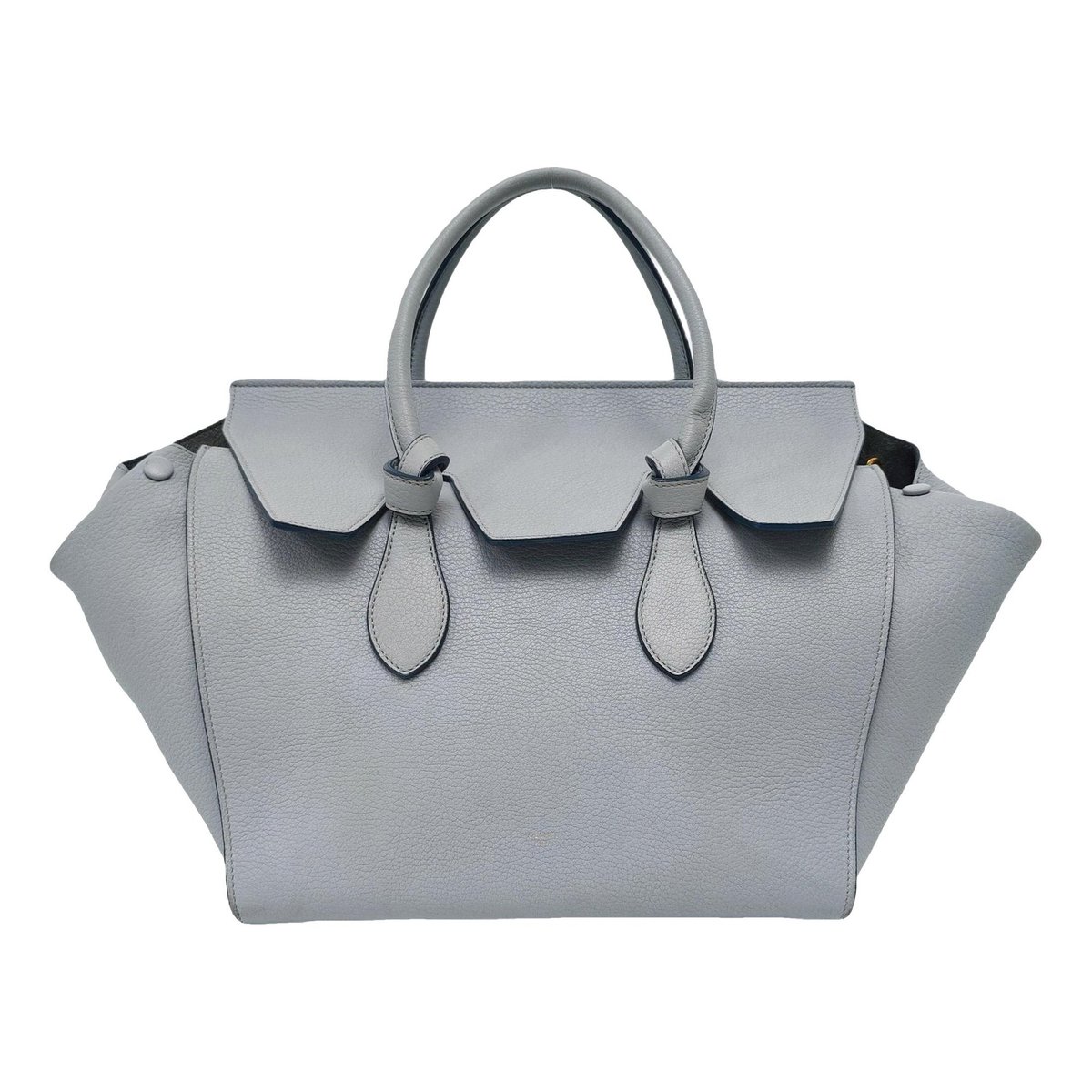 Tie leather tote