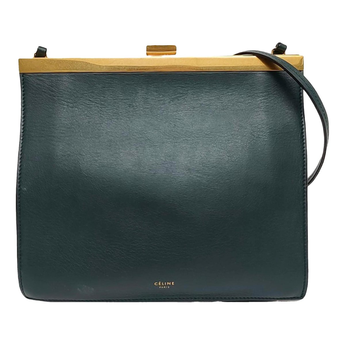 Clasp leather crossbody bag