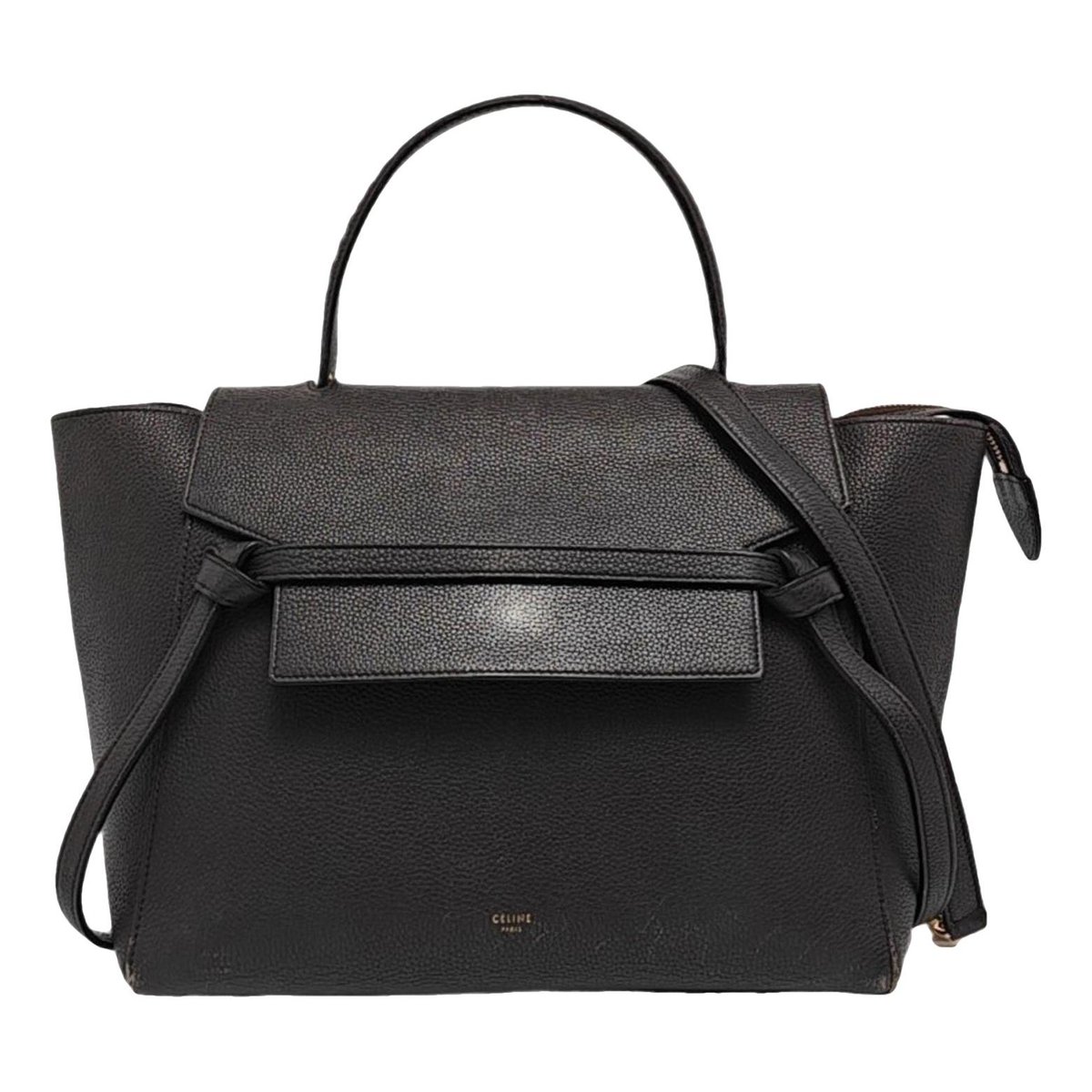 Belt leather crossbody bag