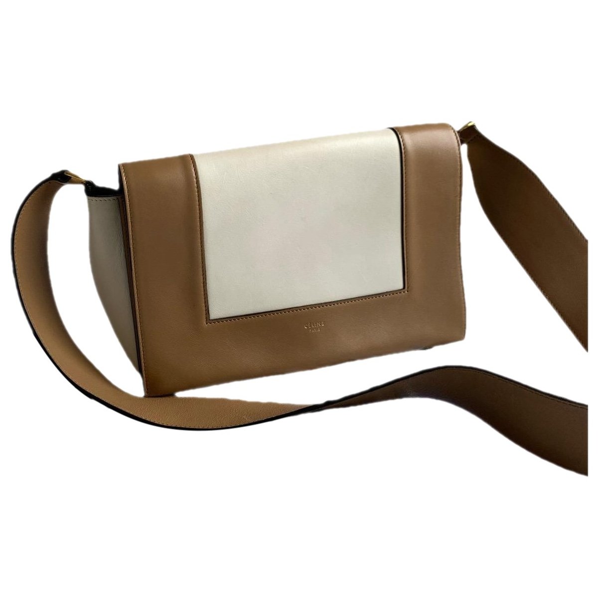 Frame leather handbag