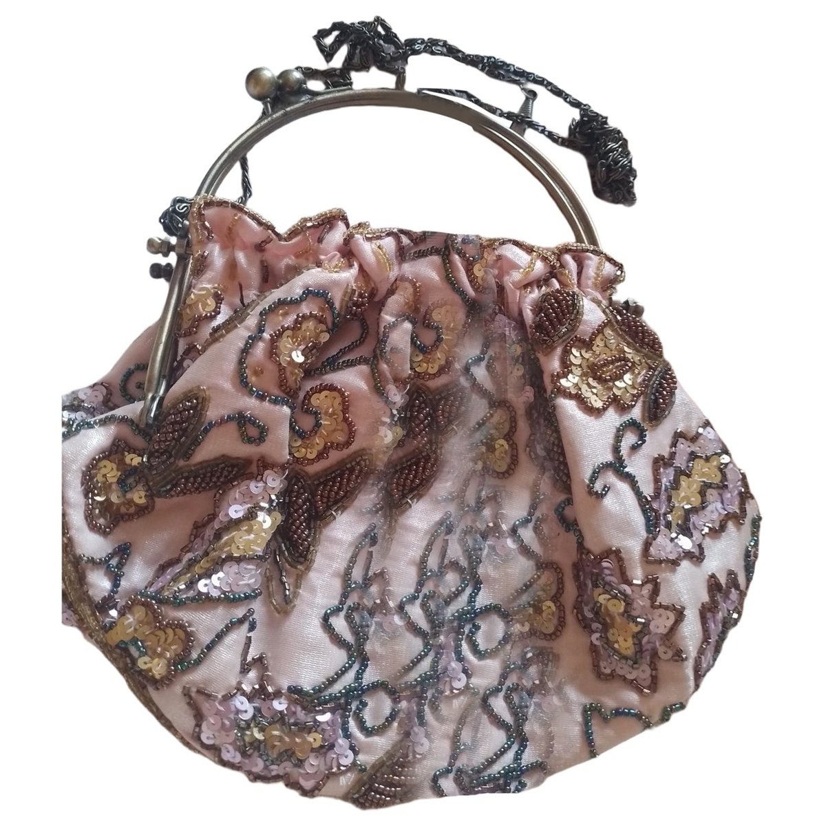 Crochet glitter handbag