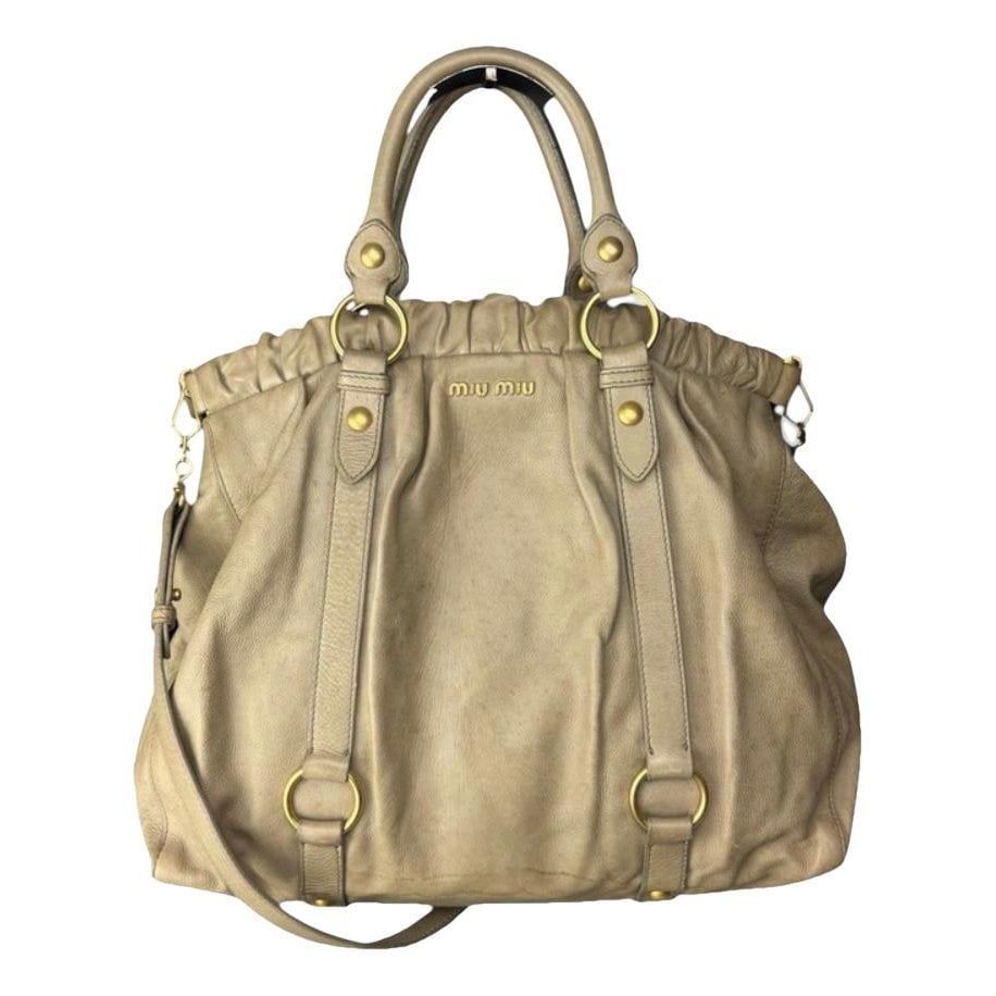 Bow bag leather handbag