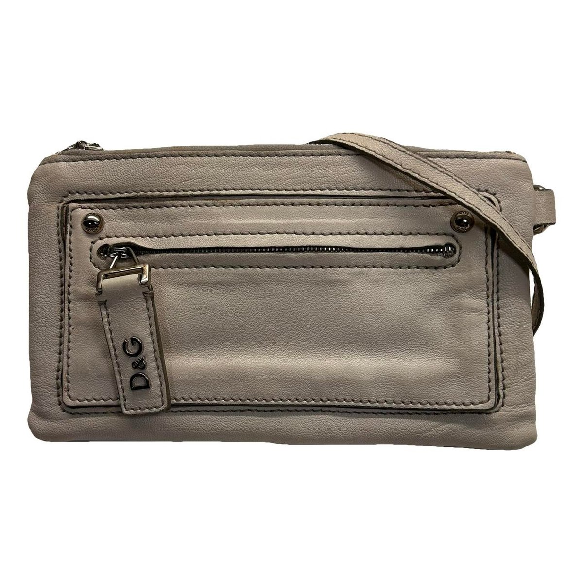 Leather clutch bag