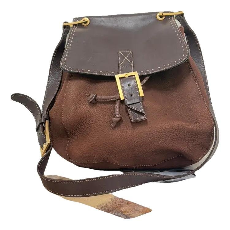 Biker leather crossbody bag