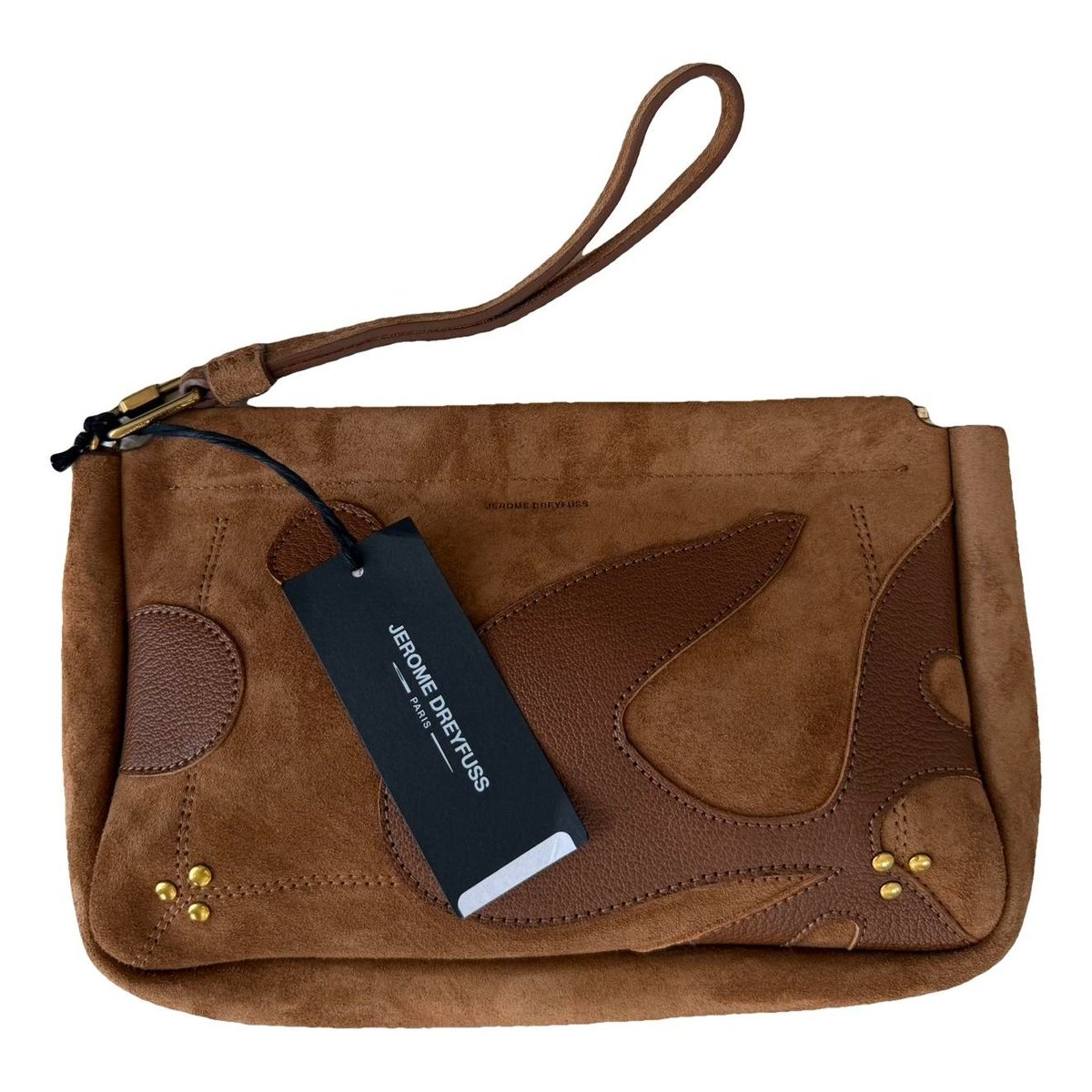 Leather clutch bag