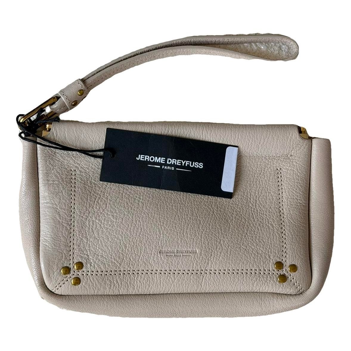Leather clutch bag