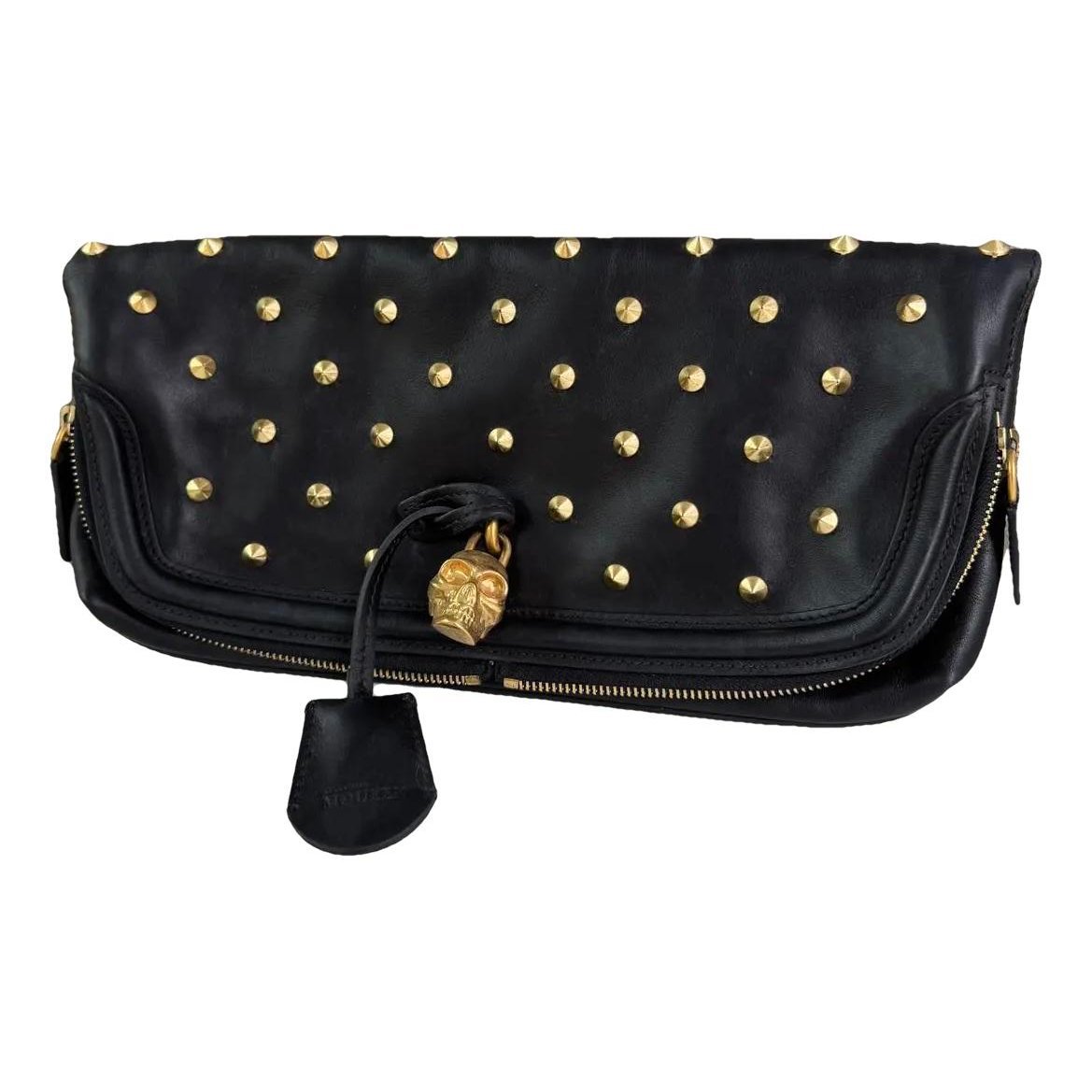 Leather clutch bag