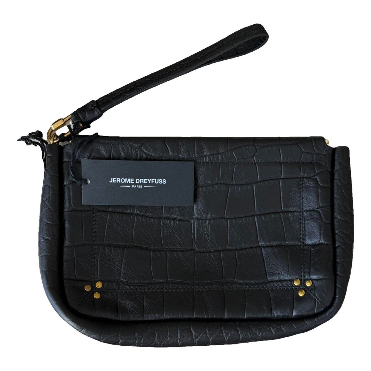 Leather clutch bag