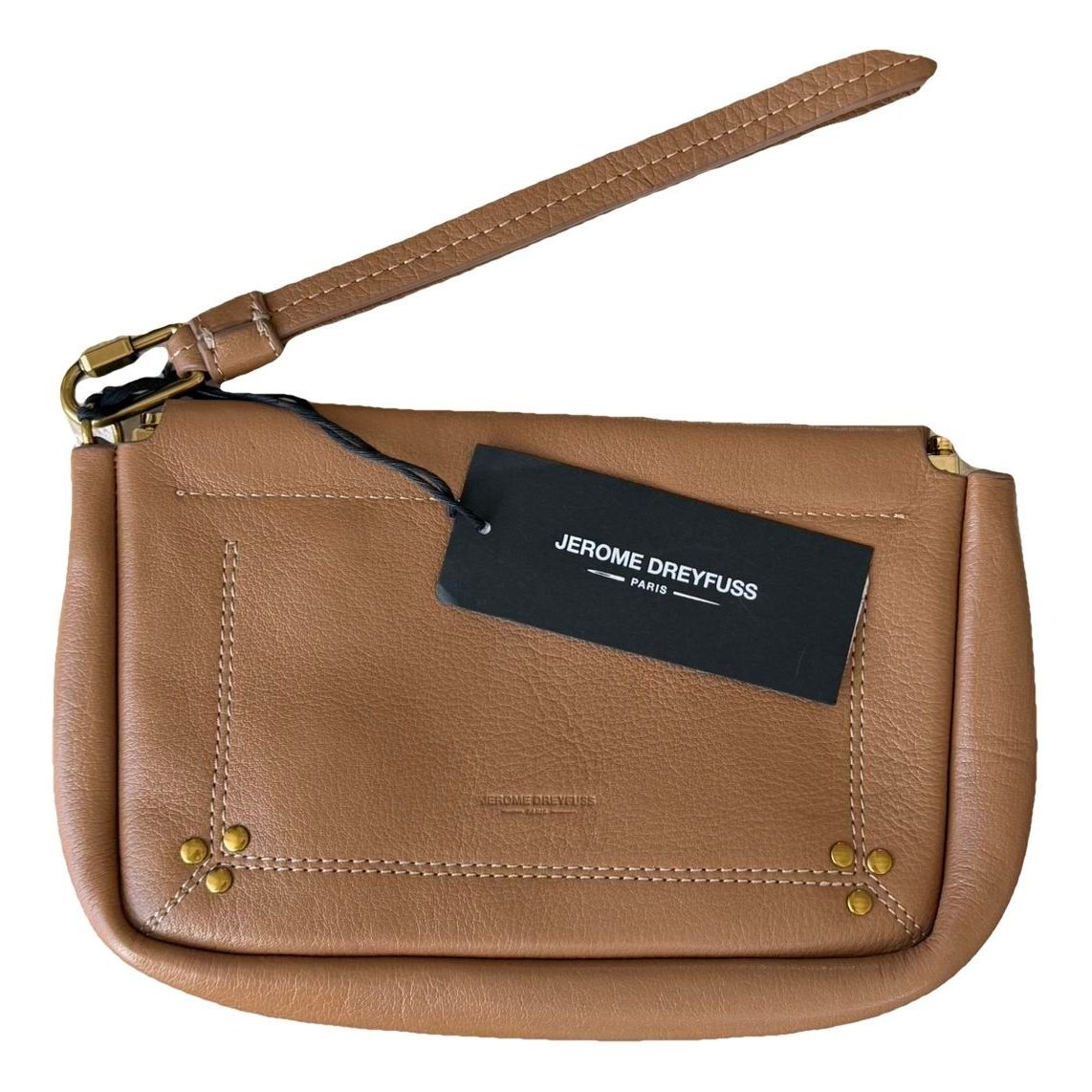 Leather clutch bag