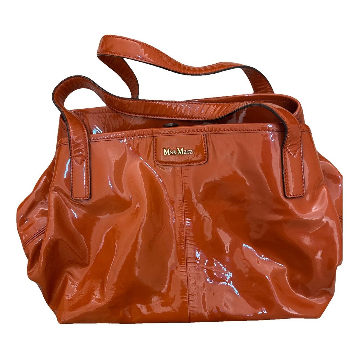 Patent leather handbag