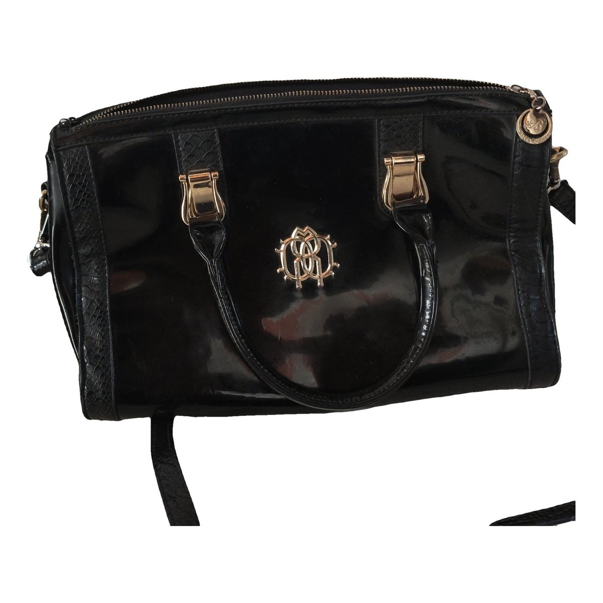 Ecossais patent leather crossbody bag