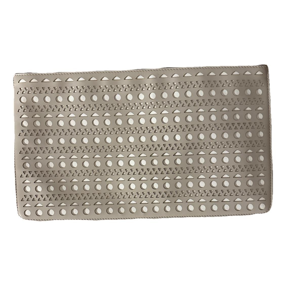 Leather clutch bag
