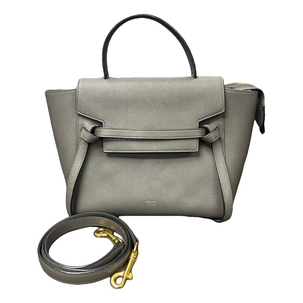 Belt leather handbag