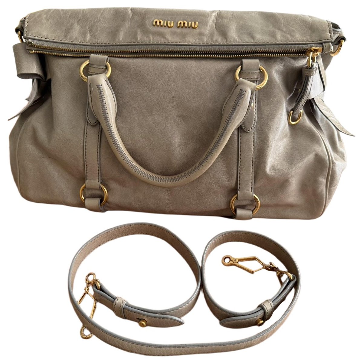 Bow bag leather handbag