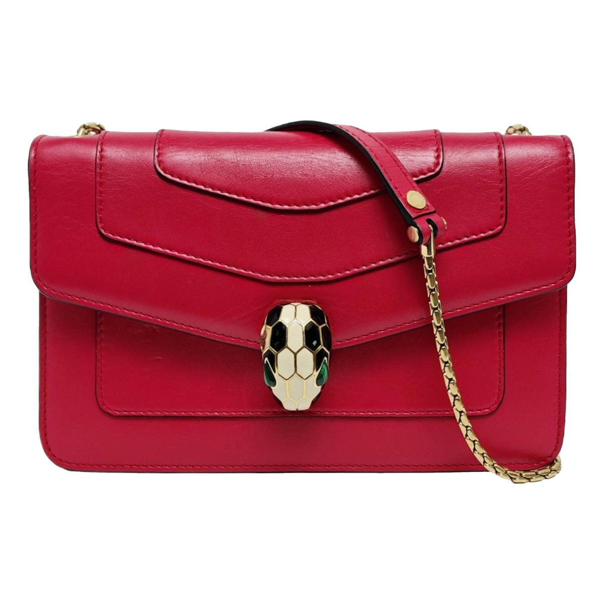 Serpenti leather handbag