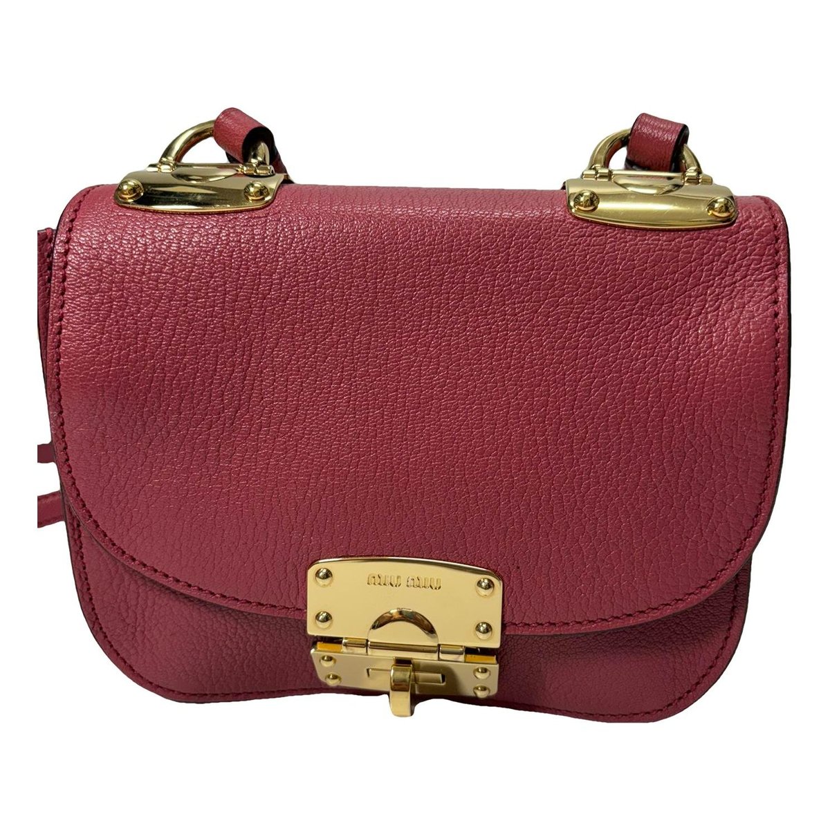 Madras leather crossbody bag
