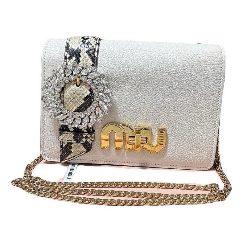 Miu Lady leather handbag