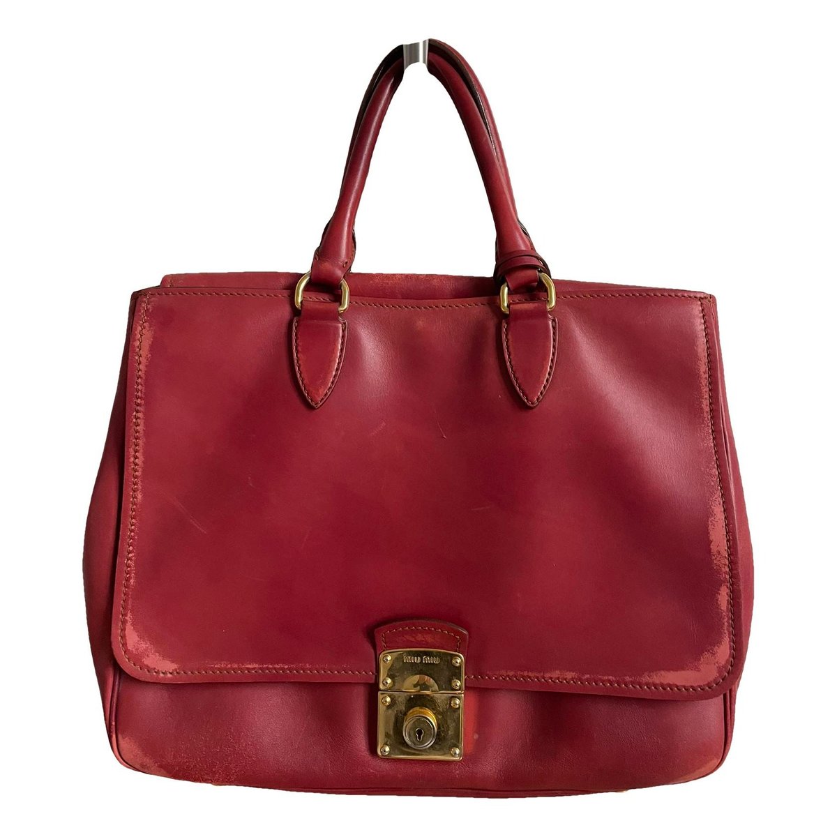 Coffer leather handbag