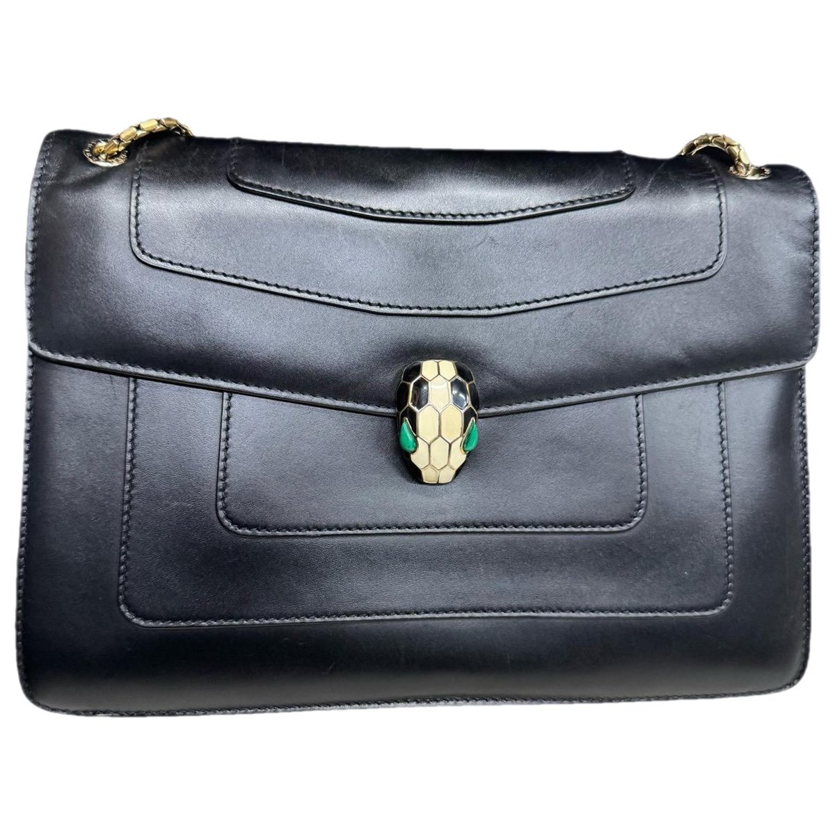 Serpenti leather handbag