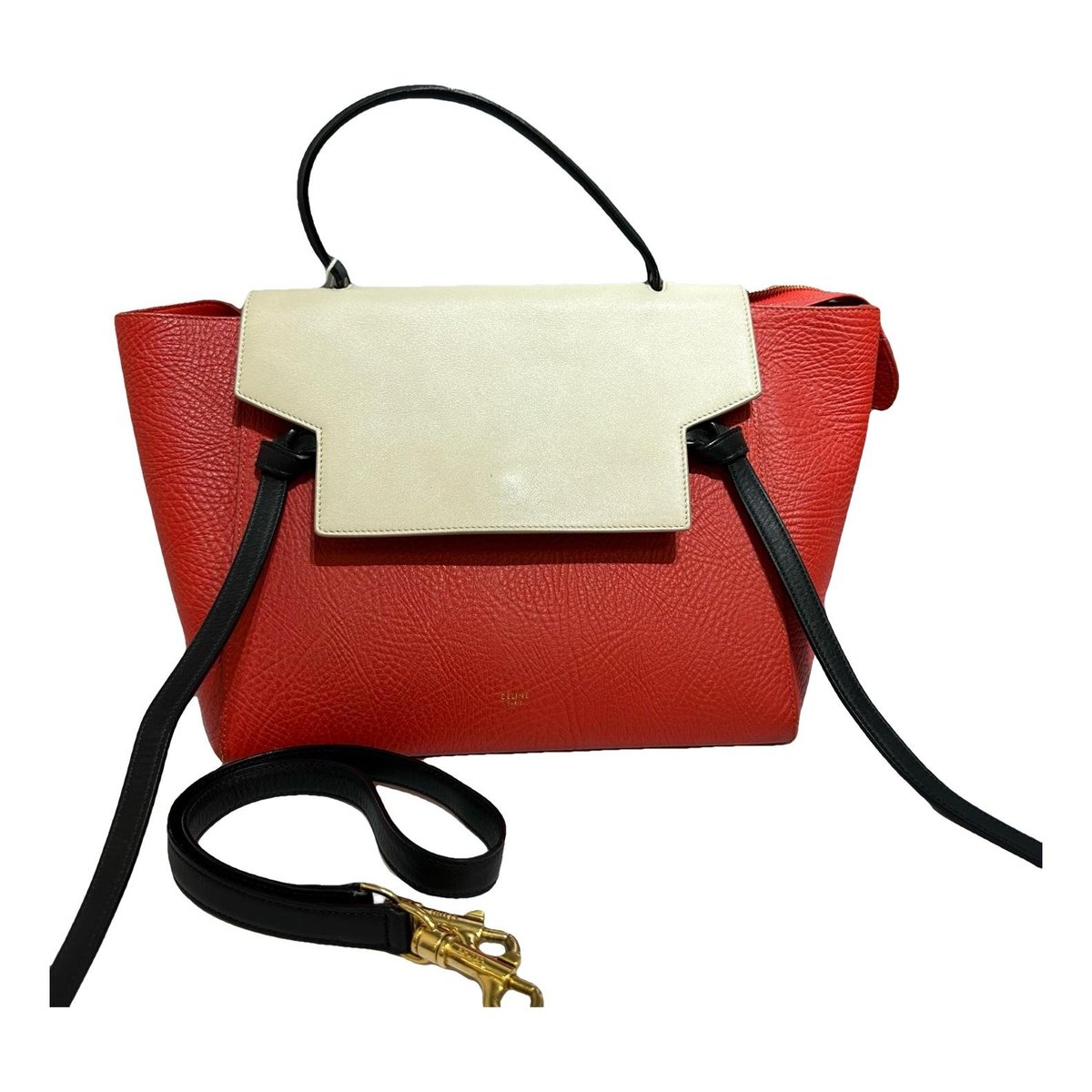 Belt leather handbag