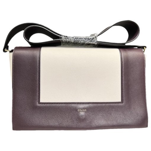 Frame leather handbag