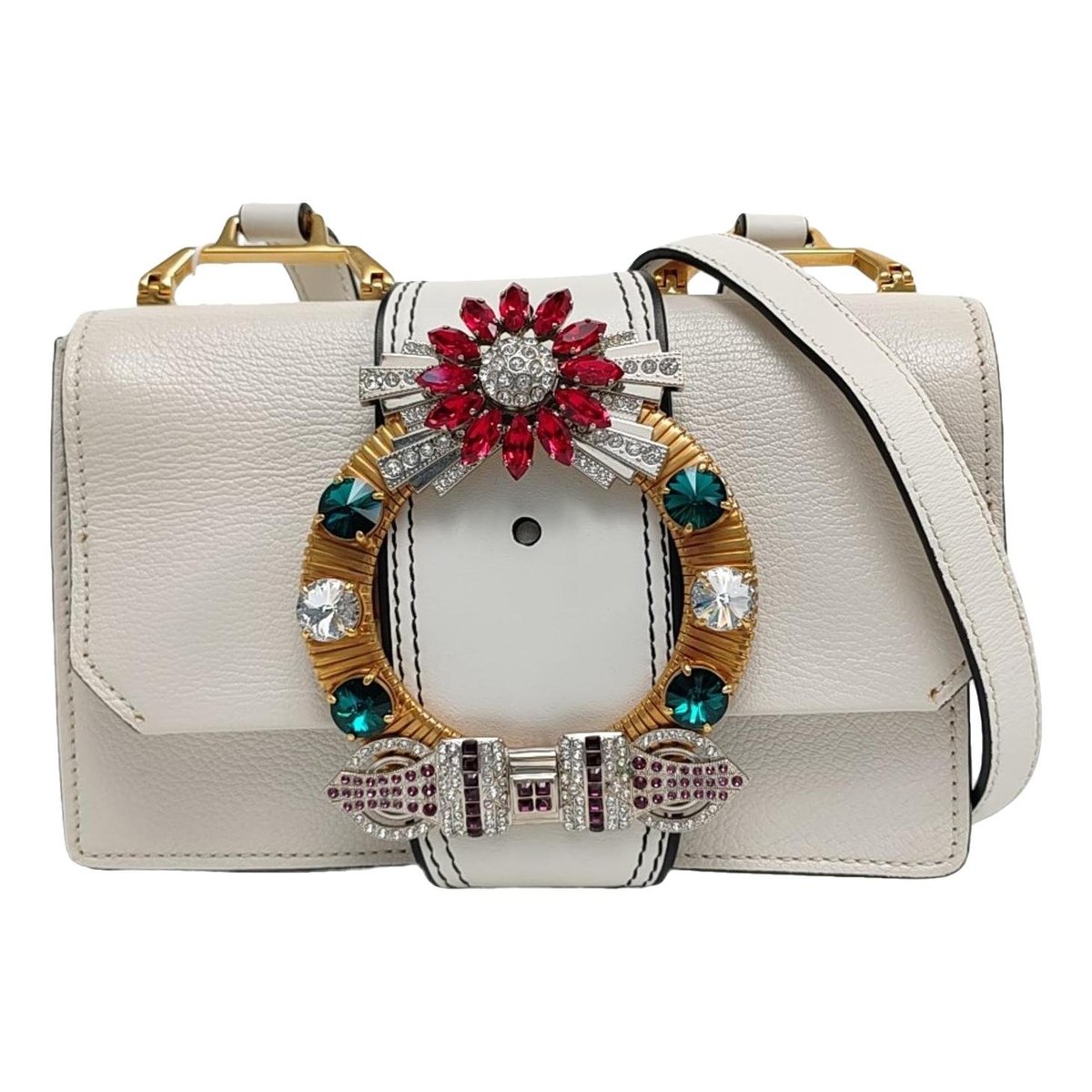 Miu Lady leather handbag