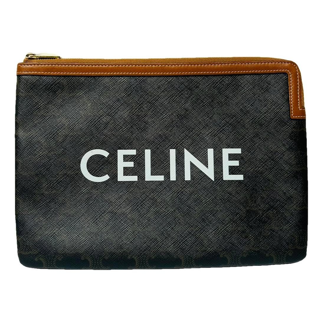 Triomphe Vintage cloth clutch bag