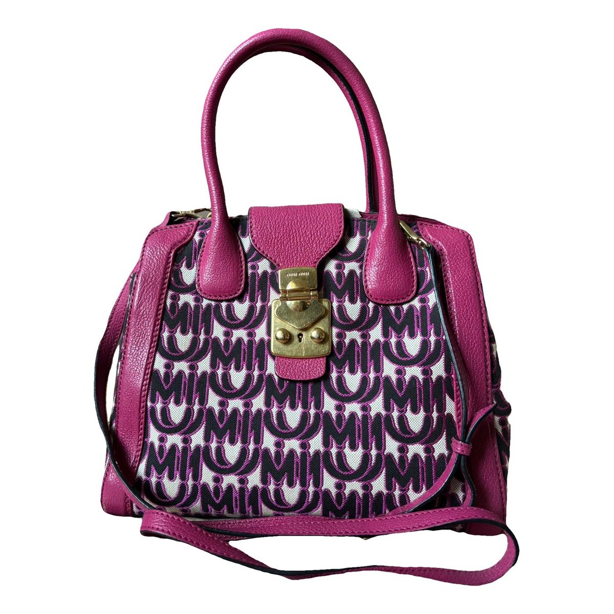 Madras leather handbag
