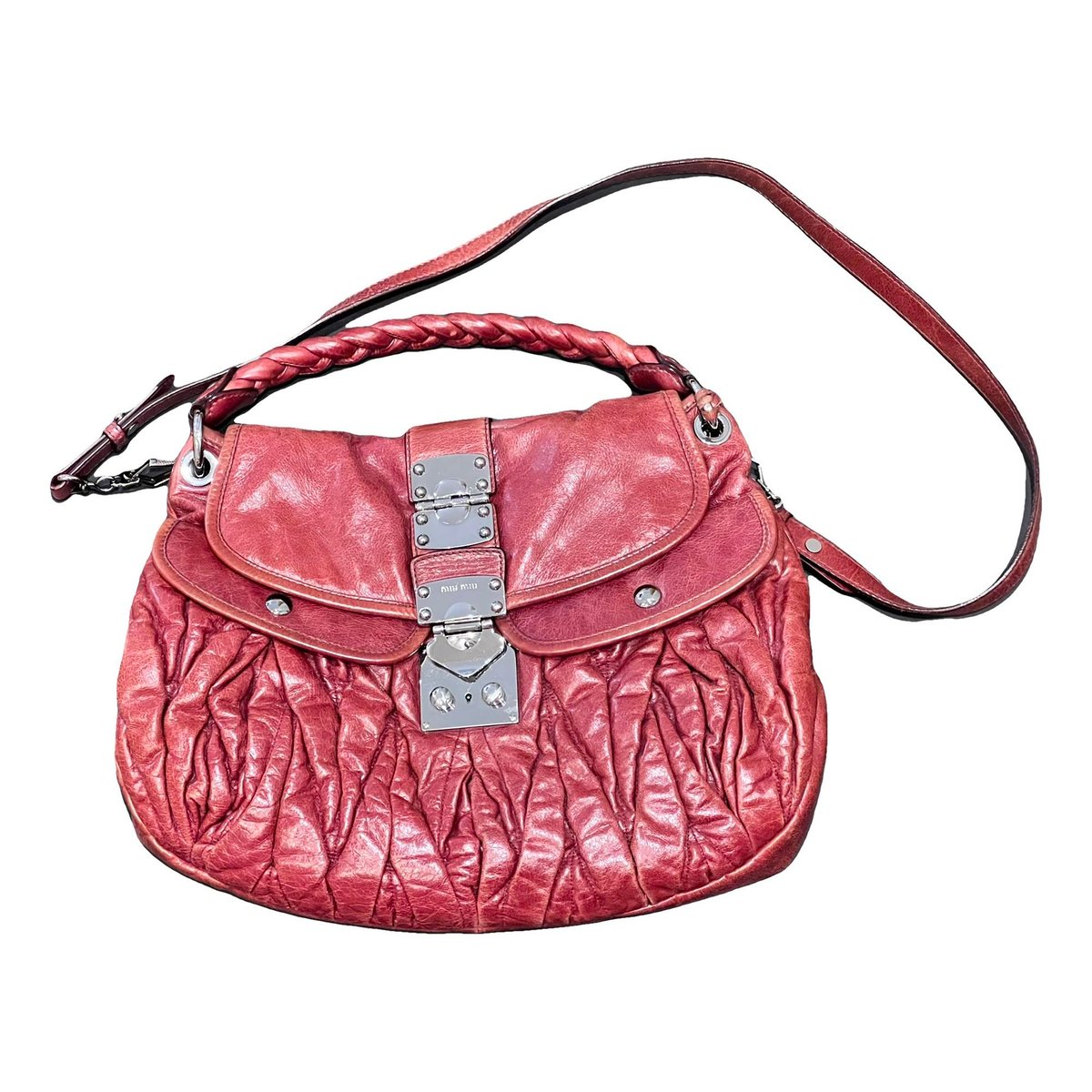 Coffer leather handbag