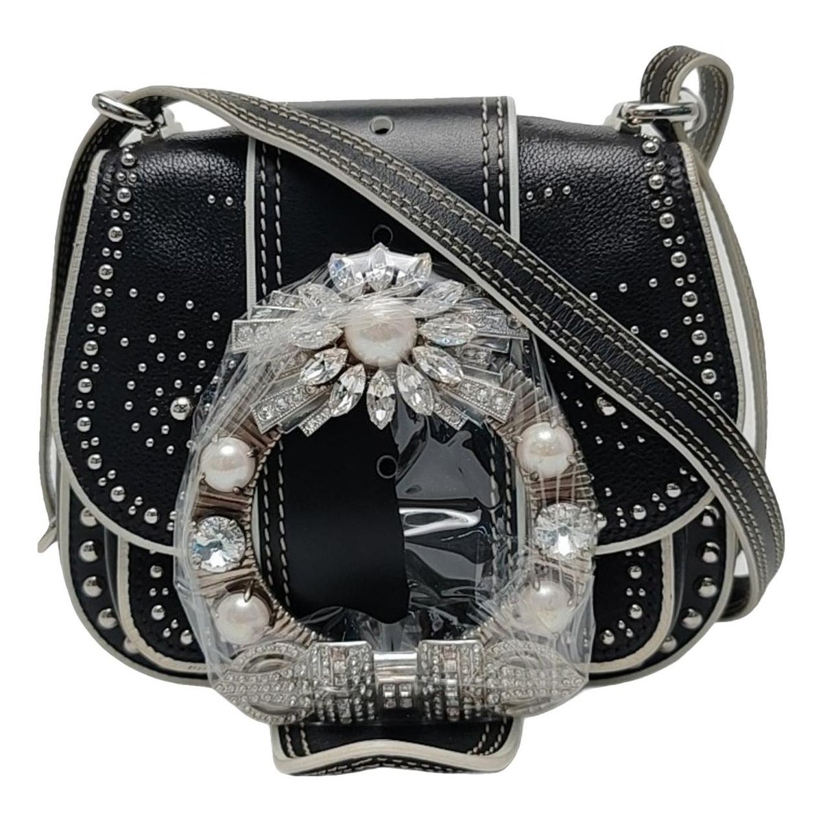 Miu Lady leather handbag
