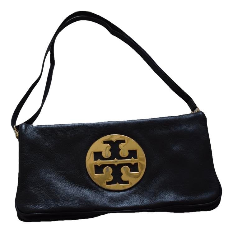 Leather clutch bag