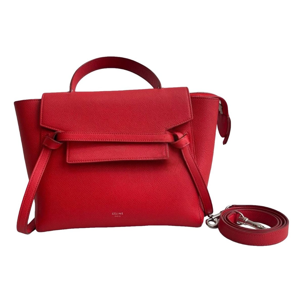 Belt leather handbag