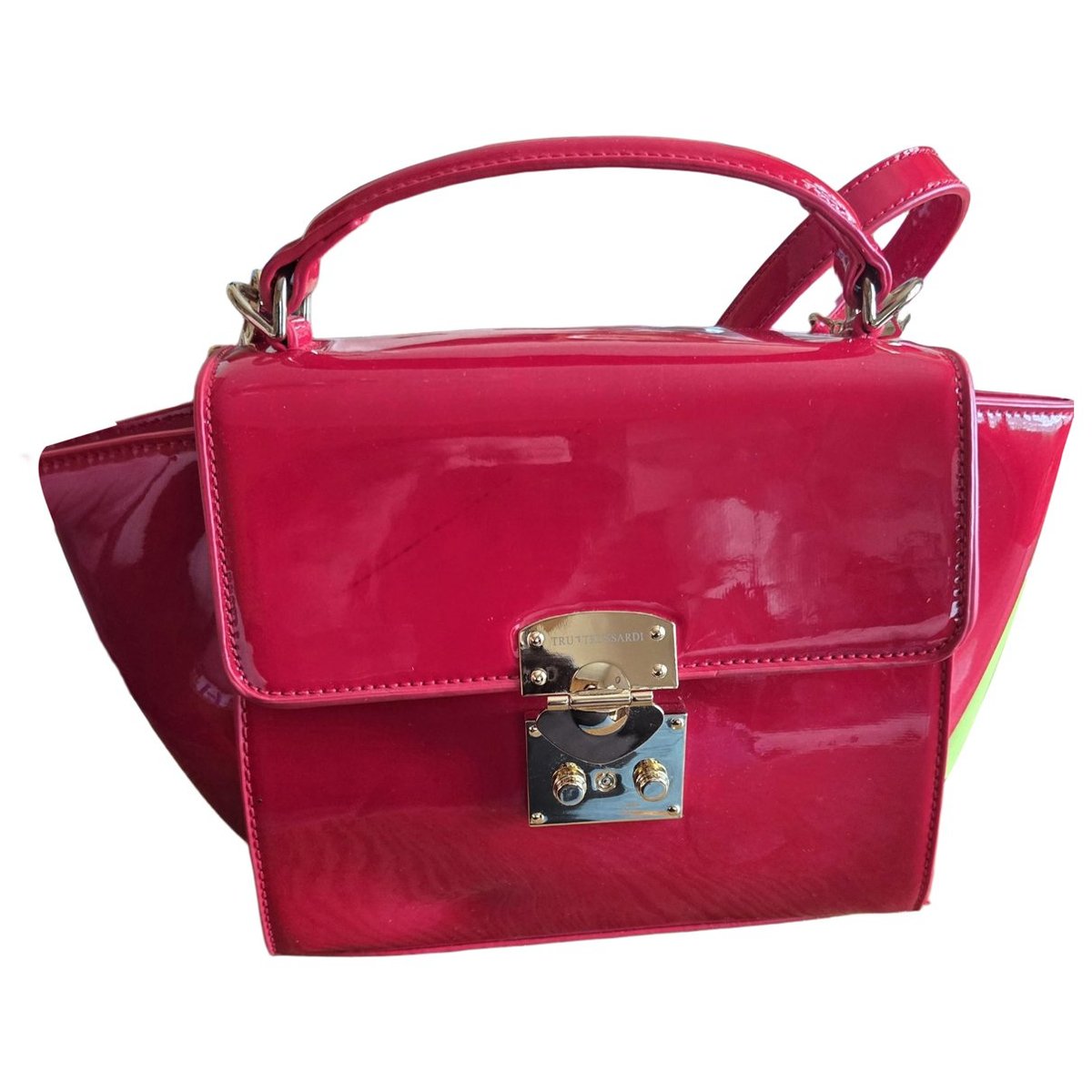 Patent leather handbag