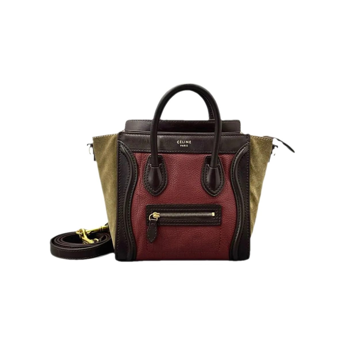 Nano Luggage leather crossbody bag