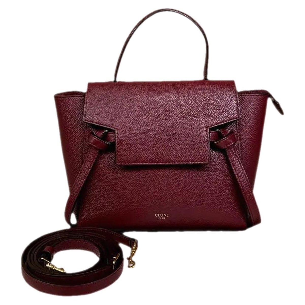 Belt leather crossbody bag