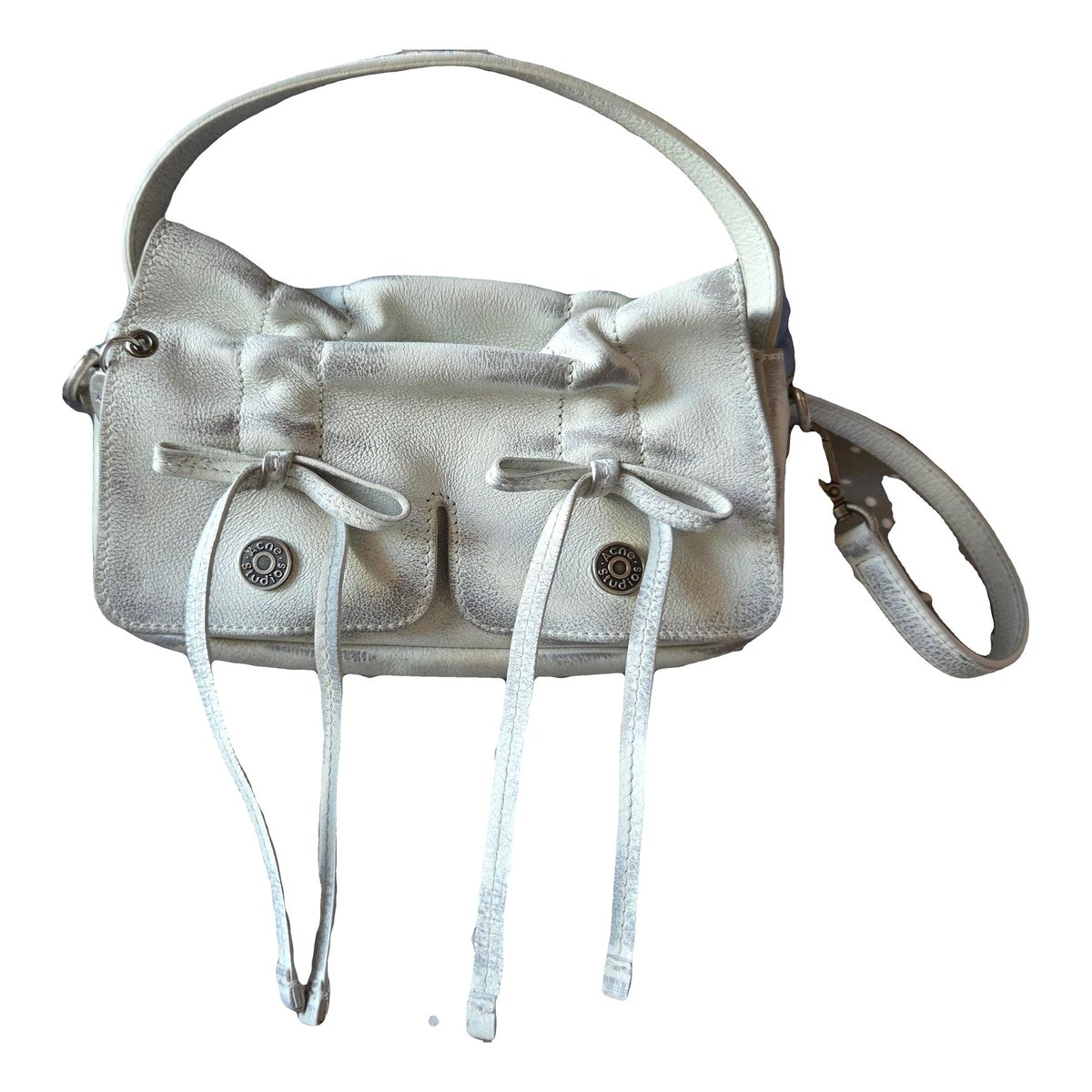 Multipocket leather crossbody bag