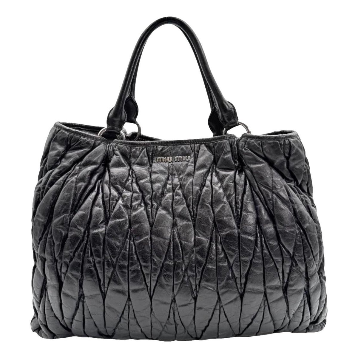 Matelassé leather tote