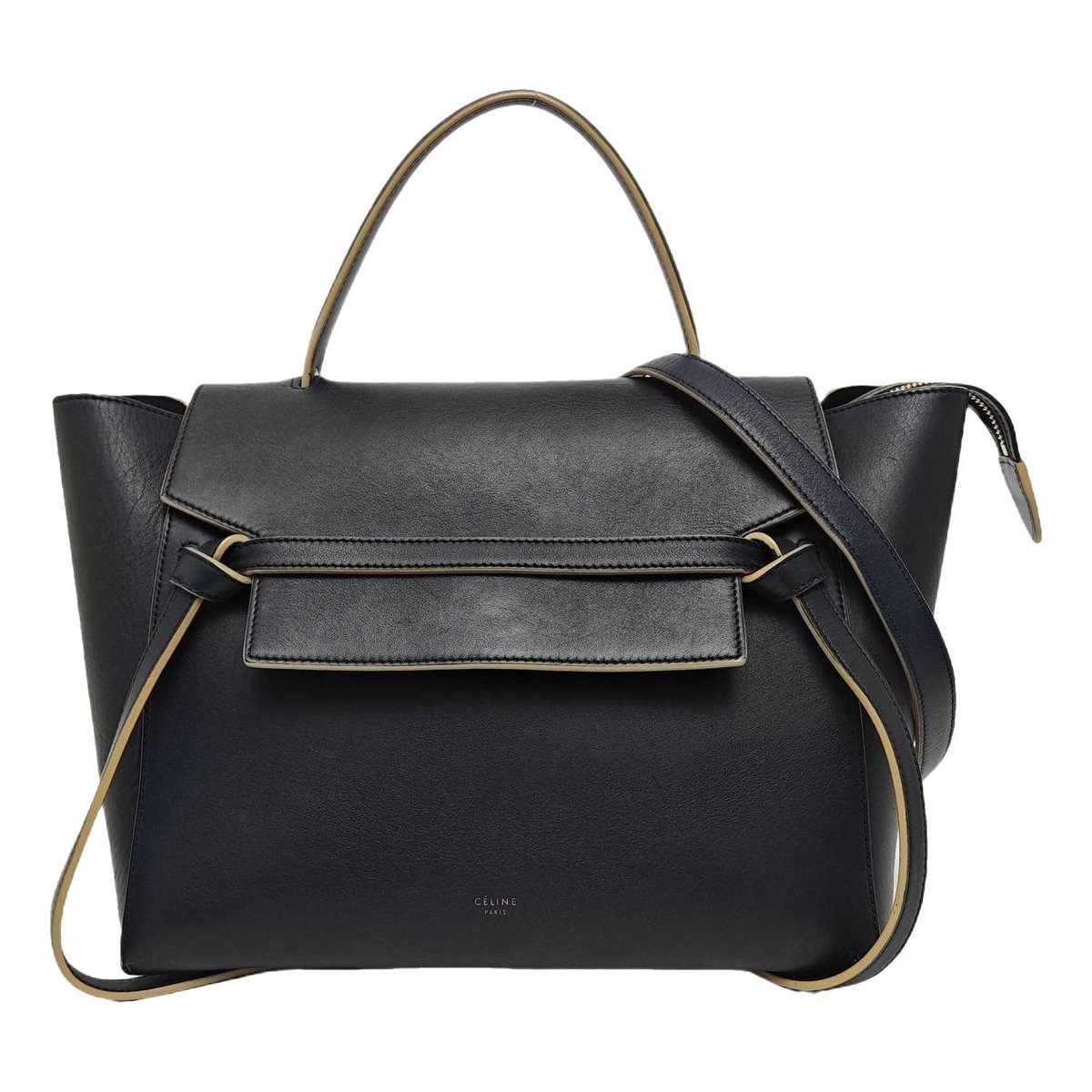Belt leather handbag