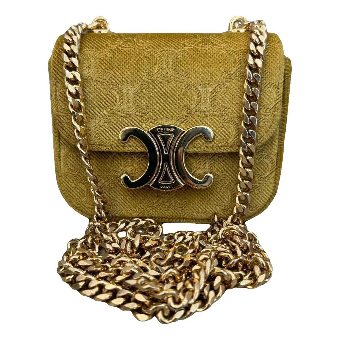 Triomphe velvet handbag